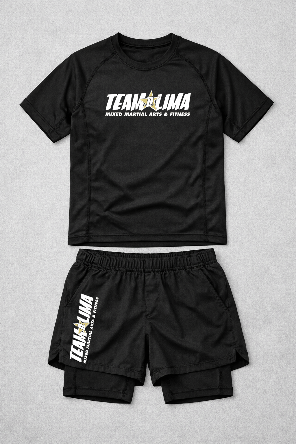 Rash guards and Shorts